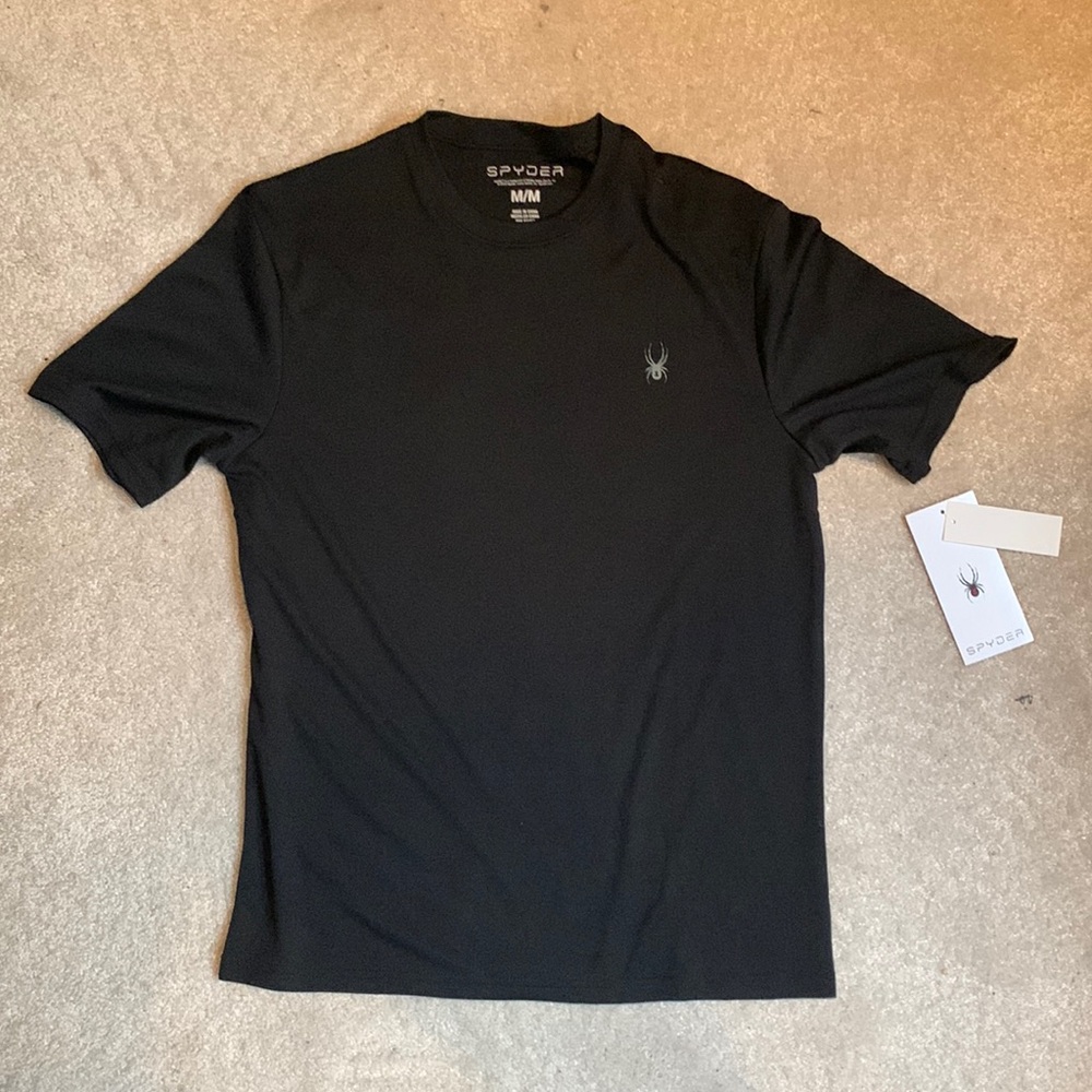 Black Spyder Polyester Shirt M *NEW*